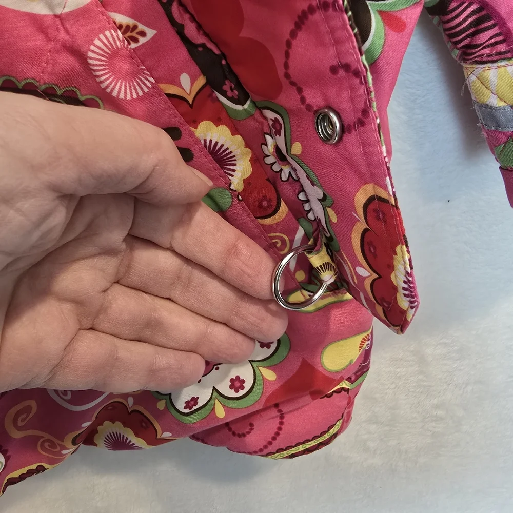 Hanna Andersson Floral Quilted Puffer Winter Jacket w/ features 8 / 130 EUC